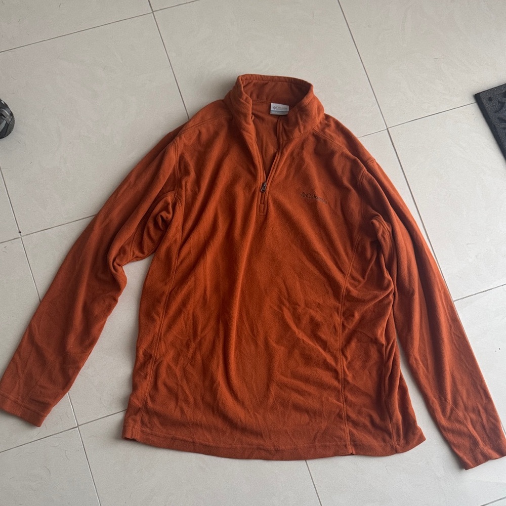 Columbia Burnt Orange Fleece Pullover
